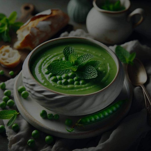 What's the Technique for a Silky English Pea Soup with Fresh Mint?